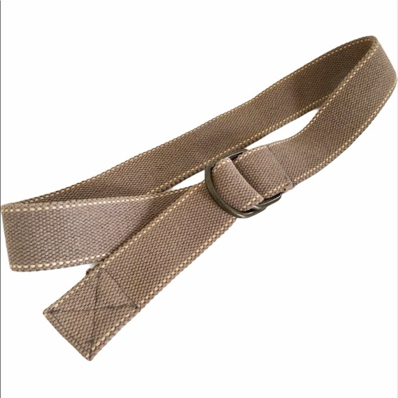 Tan Stitched Pull Through Metal Buckle Belt - Picture 2 of 8